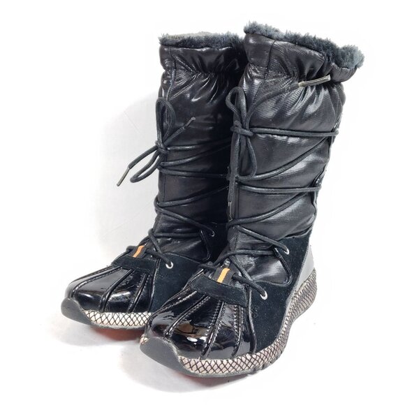 Rockport Winter Boots Womens Size 5.5 Black Rubber - Picture 1 of 7